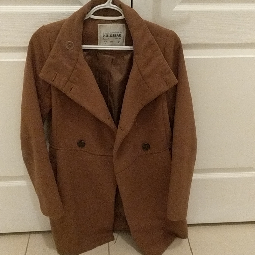 Camel coloured wool coat